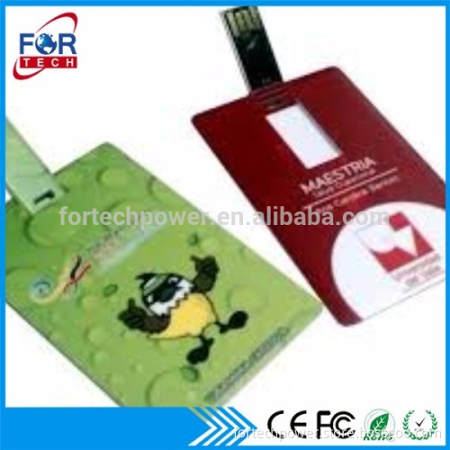 1 Sided logo printing credit card usb flash memory bulk 2gb for gifts promo
